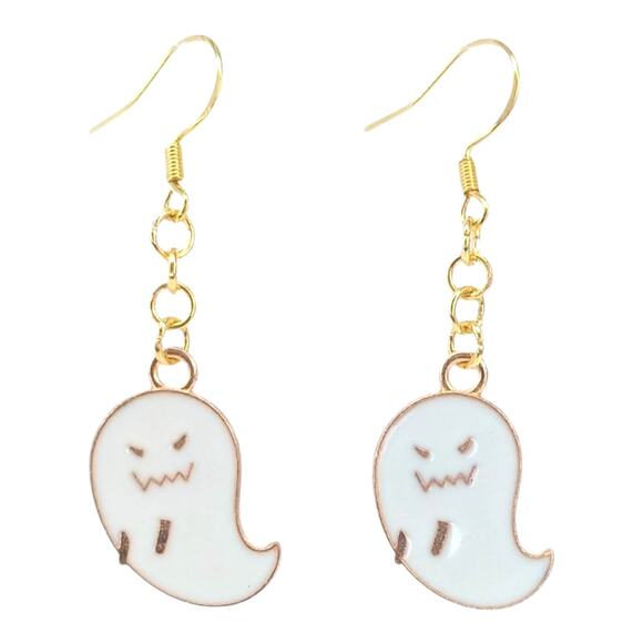Ghost Earrings 👻 Halloween Dangle Jewelry - Picture 1 of 4